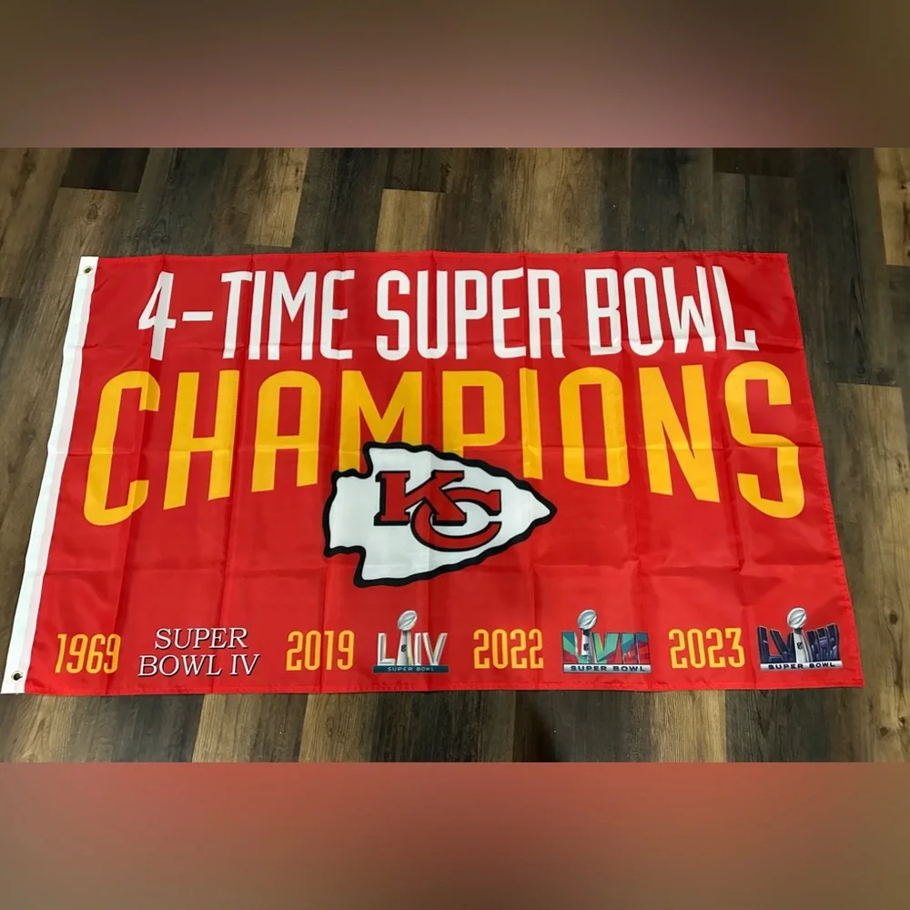 Kansas city chiefs Flag 3'X5 Feet New In Package Nfl Football New double sided